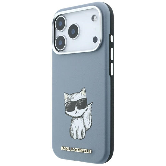 Coque MagSafe pour Apple iPhone 18 Pro Max / 17 Pro Max, Karl Lagerfeld, Choupette Sketch, Bleu