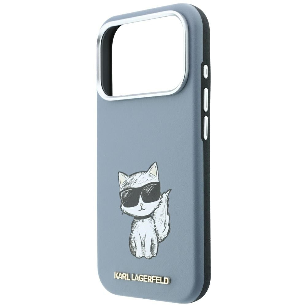 Coque MagSafe pour Apple iPhone 18 Pro Max / 17 Pro Max, Karl Lagerfeld, Choupette Sketch, Bleu