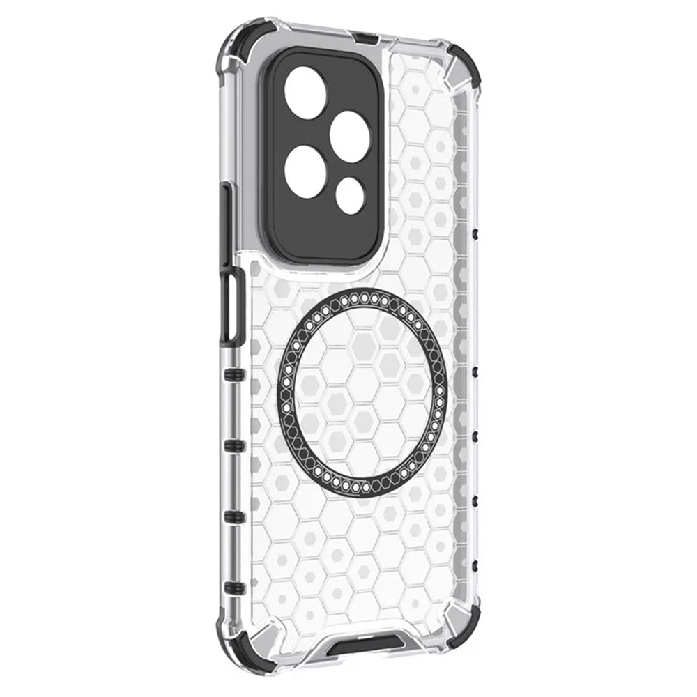 Coque MagSafe pour Honor 200 Lite, Techsuit, HoneyComb Shield, Blanche