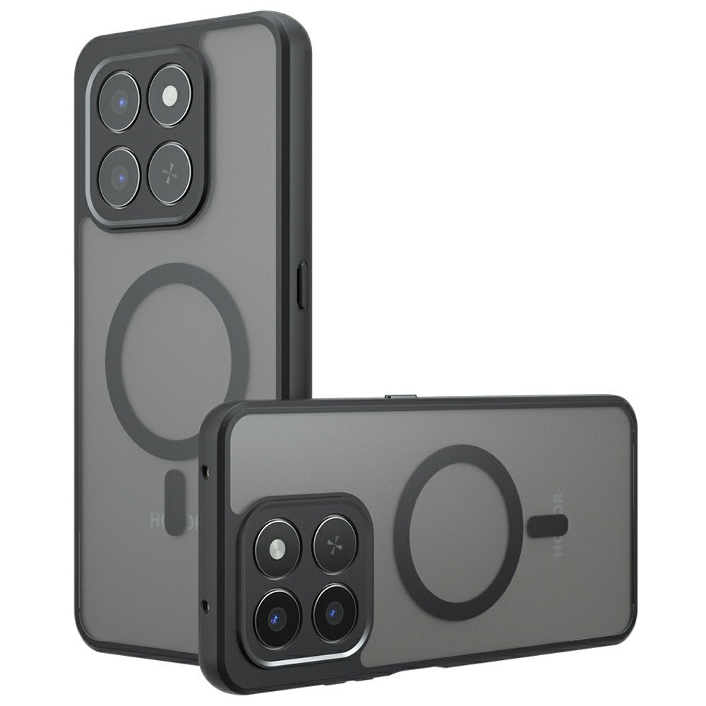 Coque MagSafe pour Honor 400 Smart 4G / X7d 4G / 400 Smart 5G, Techsuit, PureFrost, Noir Satiné