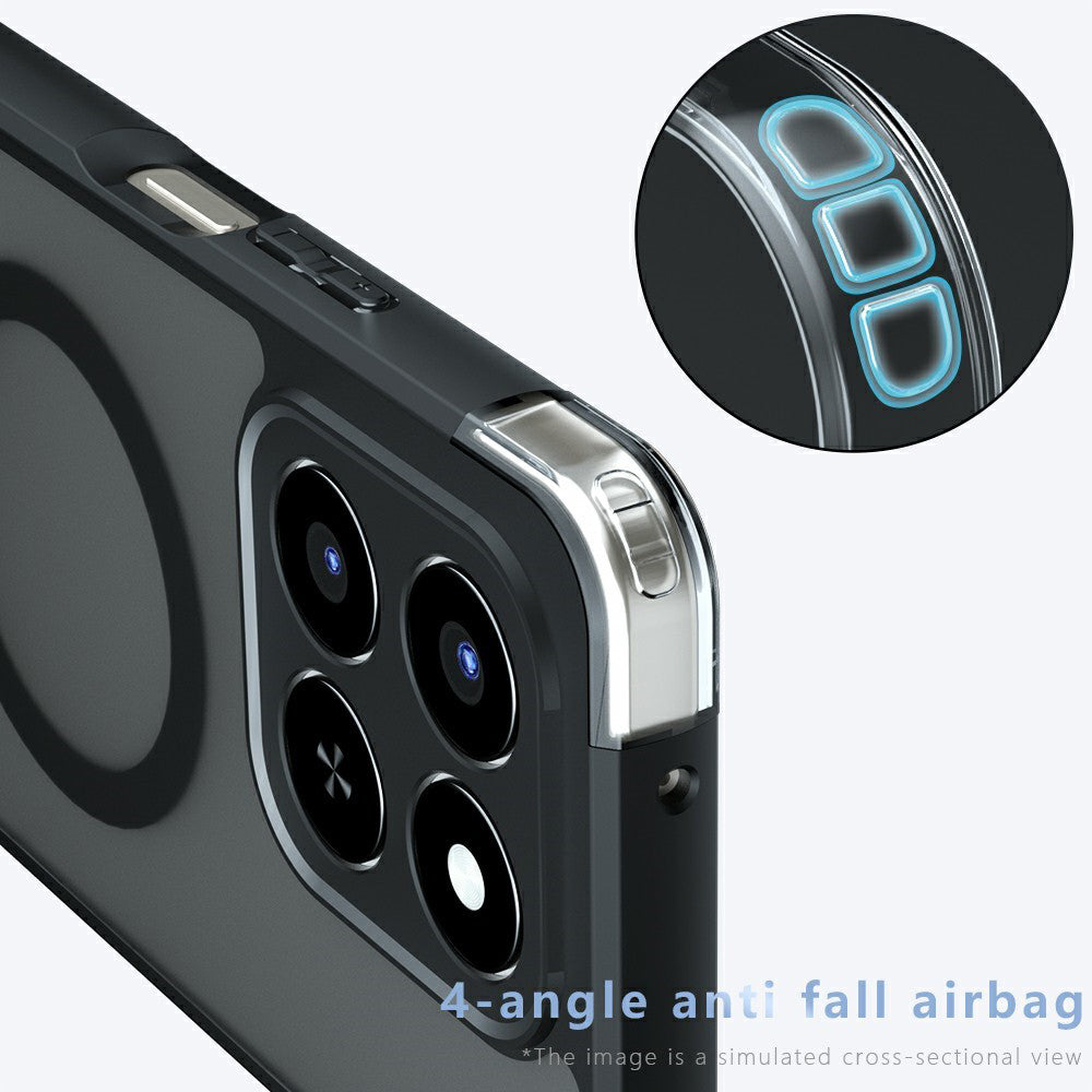 Coque MagSafe pour Honor 400 Smart 4G / X7d 4G / 400 Smart 5G, Techsuit, PureFrost, Noir Satiné