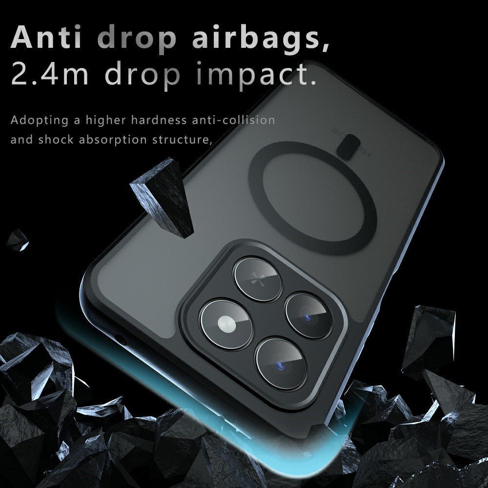 Coque MagSafe pour Honor 400 Smart 4G / X7d 4G / 400 Smart 5G, Techsuit, PureFrost, Noir Satiné