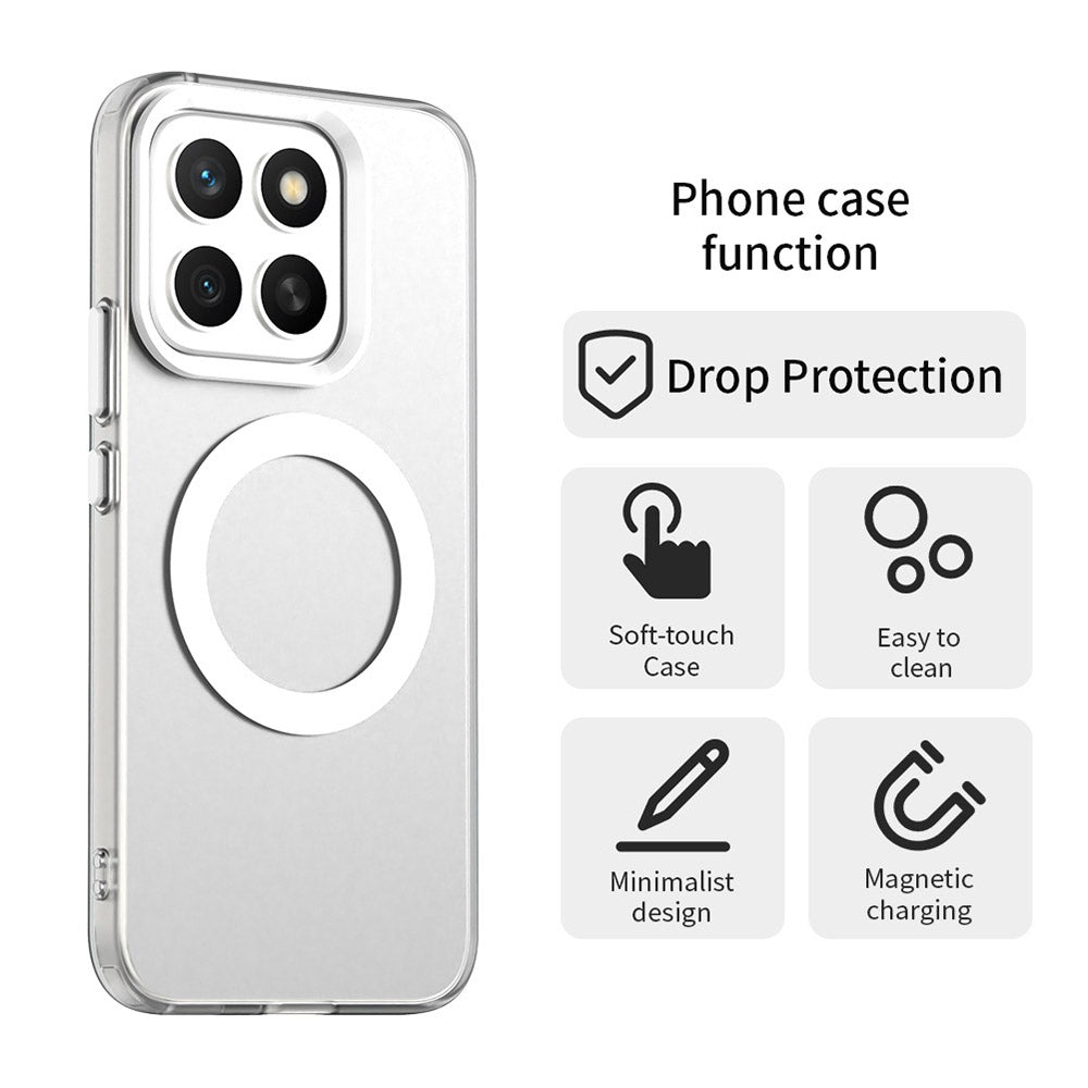 Coque MagSafe pour Honor X8c, Techsuit, CandyCase, Blanche