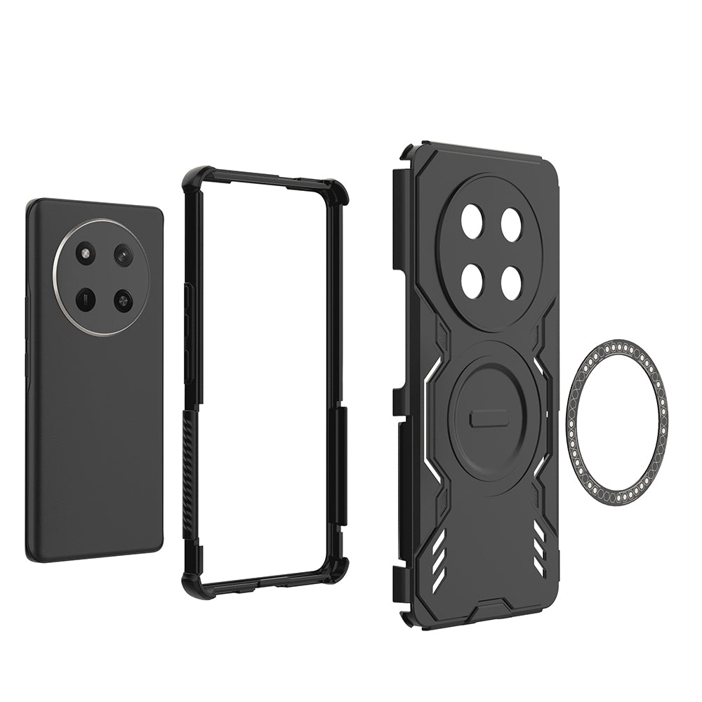 Coque MagSafe pour Honor X9c / Magic7 Lite, Techsuit, ArmorMag, Noire