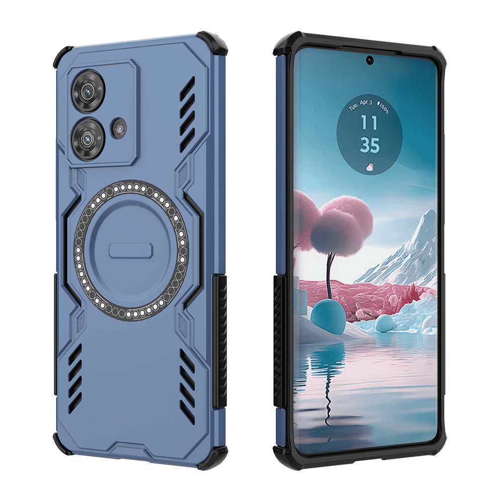 Coque MagSafe pour Motorola Edge 40 Neo, Techsuit, ArmorMag, Bleue