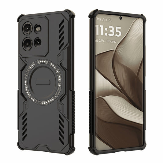 Coque MagSafe pour Motorola Edge 50, Techsuit, ArmorMag, Noire