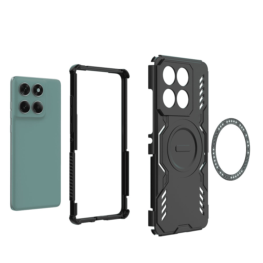 Coque MagSafe pour Motorola Edge 60 Fusion / Edge 60, Techsuit, ArmorMag, Noire