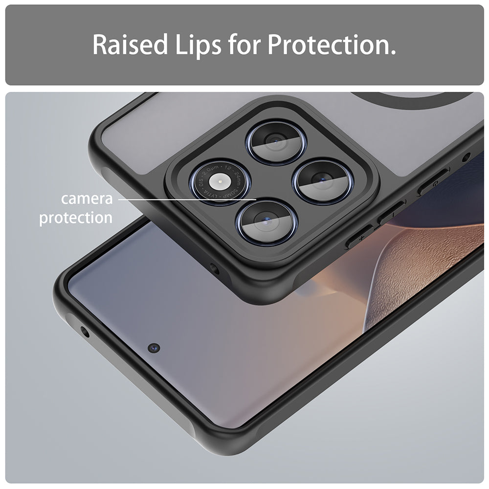 Coque MagSafe pour Motorola Edge 60 Fusion / Edge 60, Techsuit, HaloFrost II, Noire