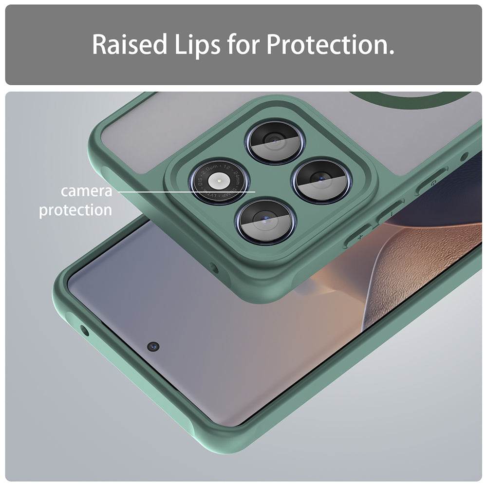 Coque MagSafe pour Motorola Edge 60 Fusion / Edge 60, Techsuit, HaloFrost II, Vert