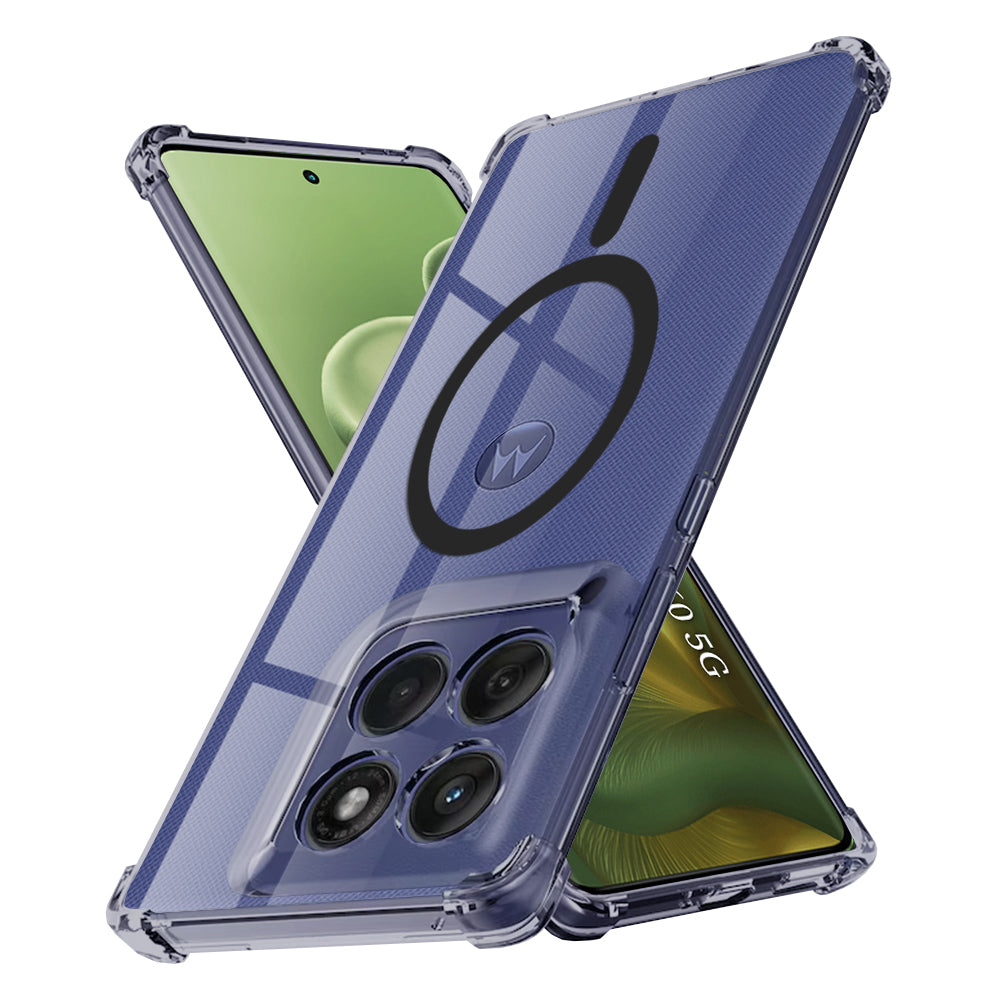 Coque MagSafe pour Motorola Edge 60 Fusion / Edge 60, Techsuit, Transparent Antichoc, Fumé