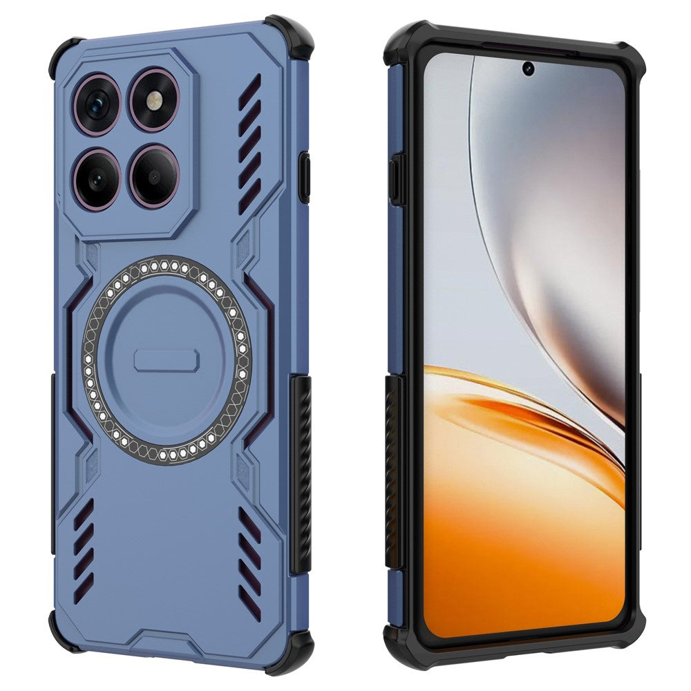 Coque MagSafe pour Motorola Edge 60 Pro, Techsuit, ArmorMag, Bleue