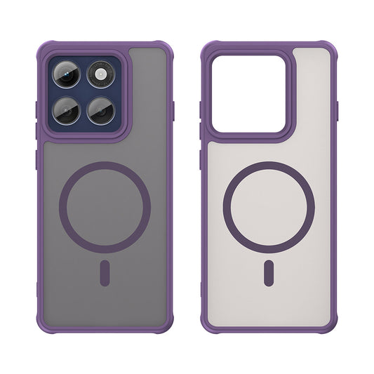 Coque MagSafe pour Motorola Edge 60 Pro, Techsuit, HaloFrost II (Grand Trou pour Objectif), Violet