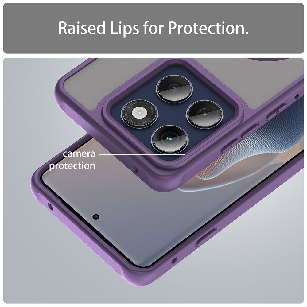 Coque MagSafe pour Motorola Edge 60 Pro, Techsuit, HaloFrost II (Grand Trou pour Objectif), Violet