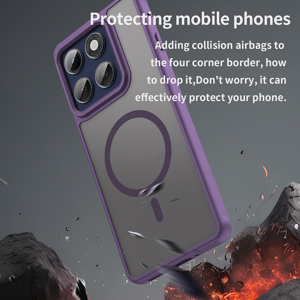 Coque MagSafe pour Motorola Edge 60 Pro, Techsuit, HaloFrost II (Grand Trou pour Objectif), Violet