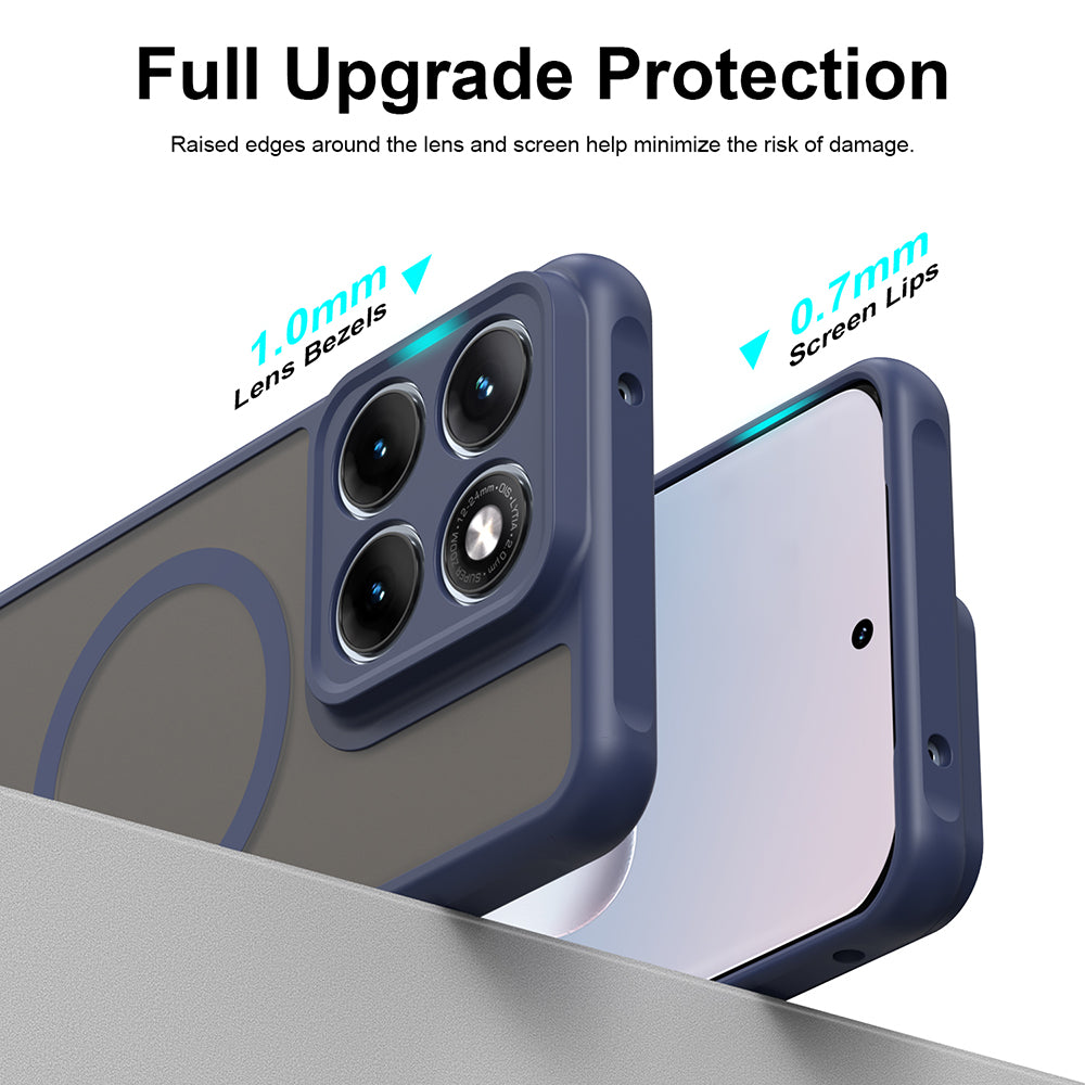 MagSafe Case for Motorola Edge 70 Fusion, Techsuit, HaloFrost II, Navy Blue