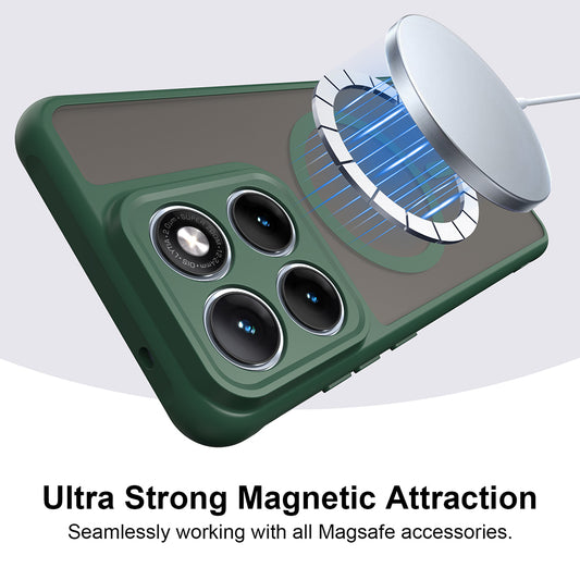 Coque MagSafe pour Motorola Edge 70 Fusion, Techsuit, HaloFrost II, Vert