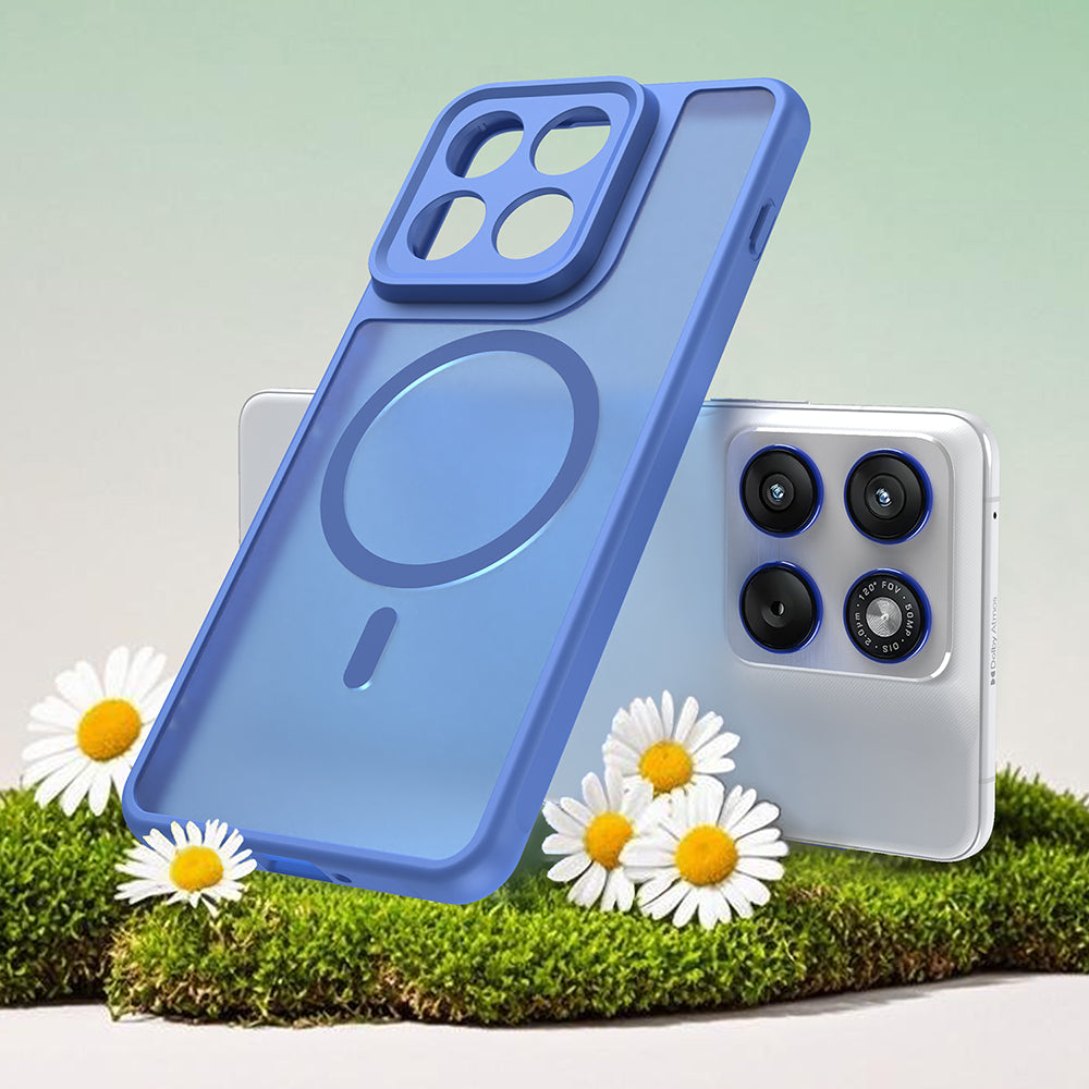 Étui MagSafe pour Motorola Edge 70, Techsuit, HaloFrost II, Bleu