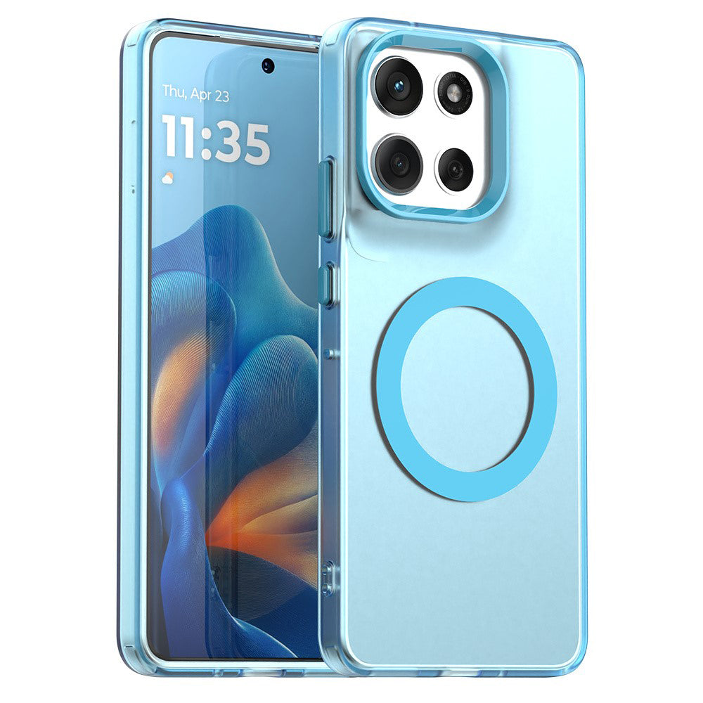 MagSafe Hülle für Motorola Moto G86, Techsuit, CandyCase, Blau