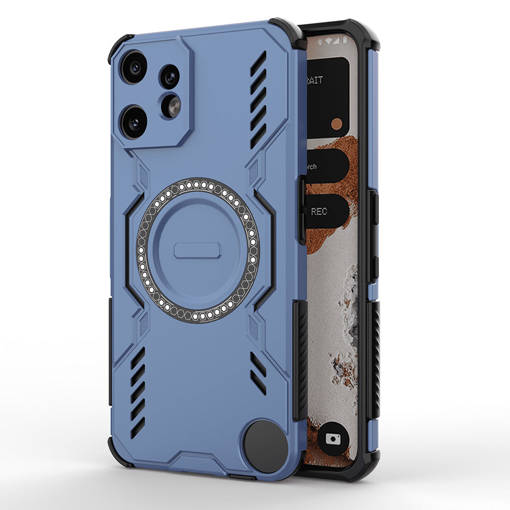 Coque MagSafe pour Nothing CMF Phone 2 Pro, Techsuit, ArmorMag, Bleue