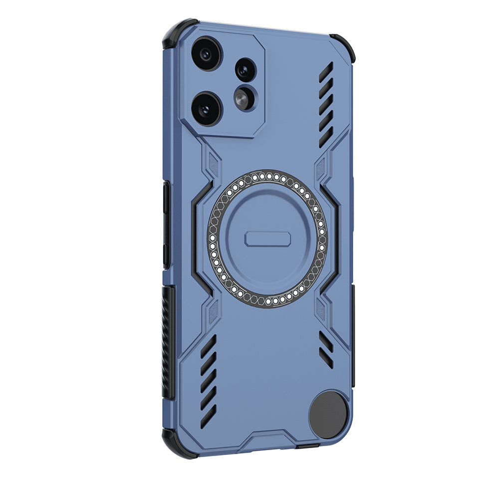 Coque MagSafe pour Nothing CMF Phone 2 Pro, Techsuit, ArmorMag, Bleue