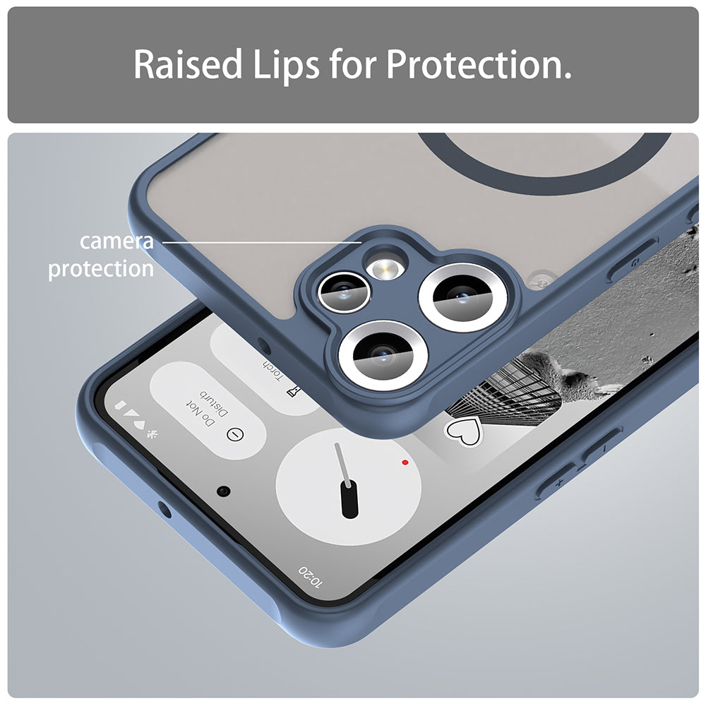 Coque MagSafe pour Nothing CMF Phone 2 Pro, Techsuit, HaloFrost II, Bleu marine