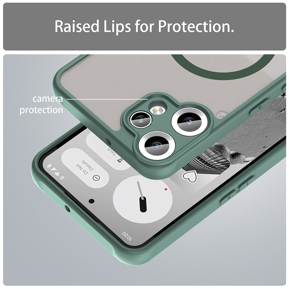 Coque MagSafe pour Nothing CMF Phone 2 Pro, Techsuit, HaloFrost II, Vert