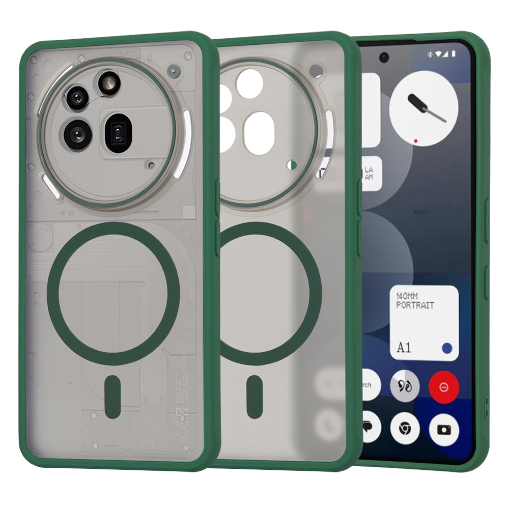 Coque MagSafe pour Nothing Phone (3a) Pro, Techsuit, HaloFrost, Vert
