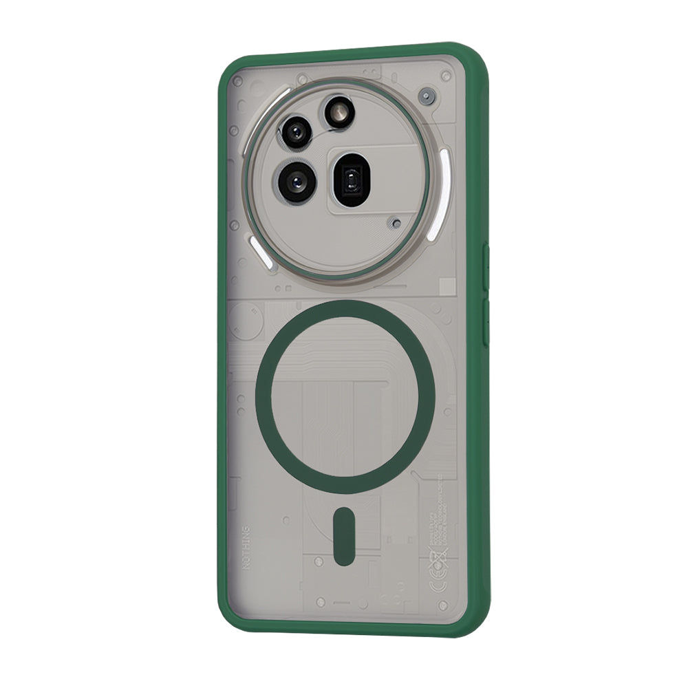 Coque MagSafe pour Nothing Phone (3a) Pro, Techsuit, HaloFrost, Vert
