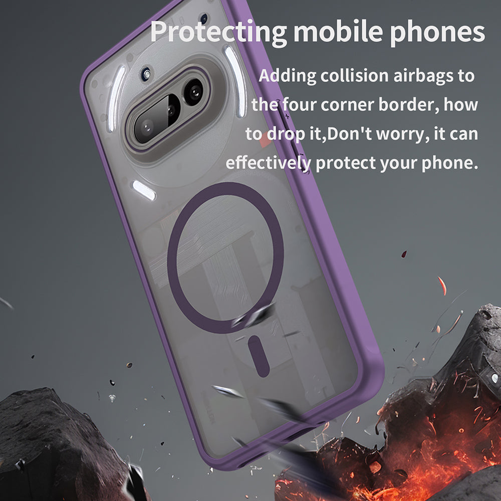 Coque MagSafe pour Nothing Phone (3a), Techsuit, HaloFrost II, Violet