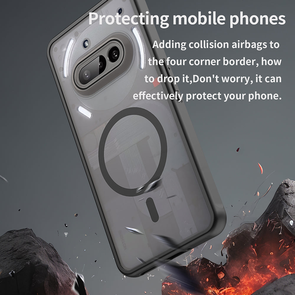 Coque MagSafe pour Nothing Phone (3a), Techsuit, HaloFrost II, Noire