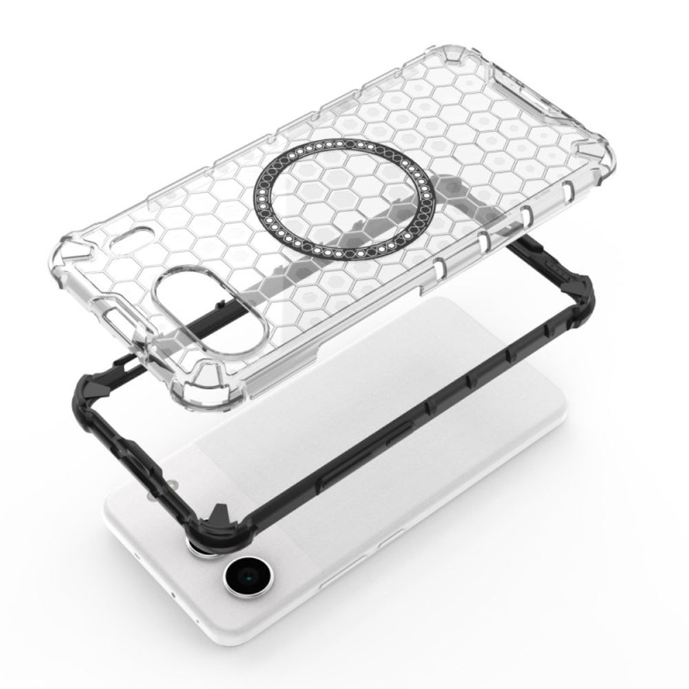 Coque MagSafe pour OnePlus Nord 4, Techsuit, HoneyComb Shield, Blanche