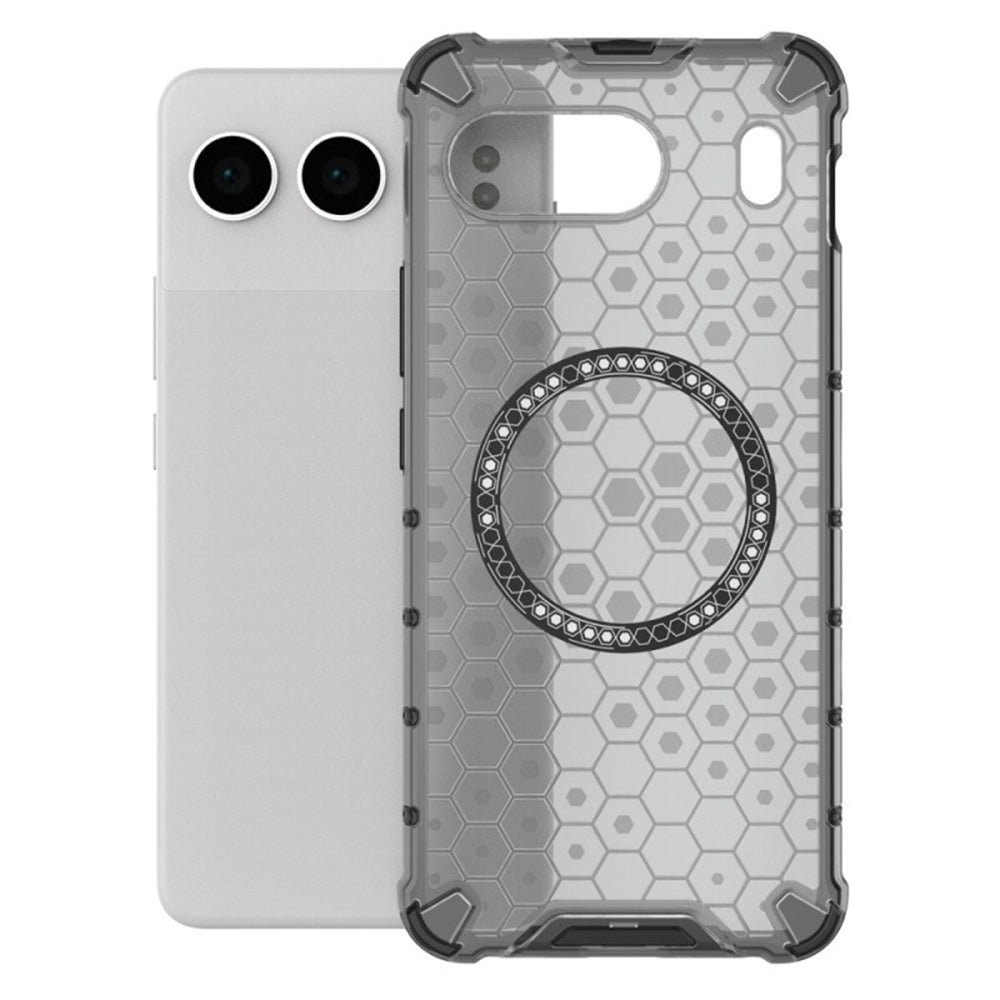 Coque MagSafe pour OnePlus Nord 4, Techsuit, HoneyComb Shield, Noire