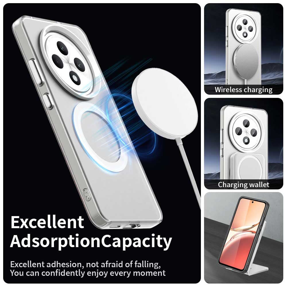 Coque MagSafe pour Oppo A3 4G / A3 5G, Techsuit, CandyCase, Blanche