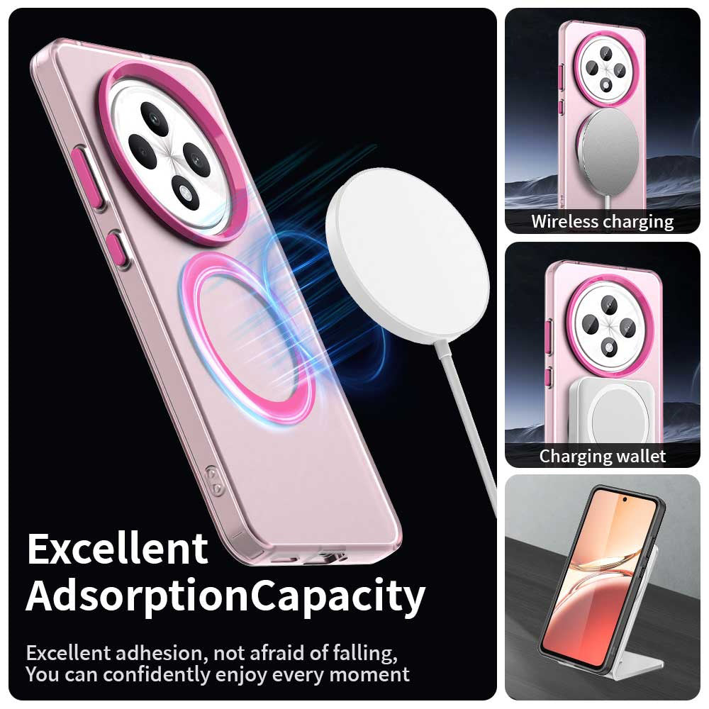 Coque MagSafe pour Oppo A3 4G / A3 5G, Techsuit, CandyCase, Rose