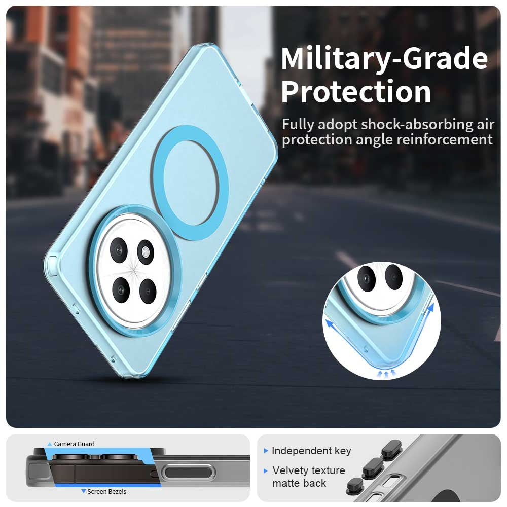 Coque MagSafe pour Oppo Reno12 FS 5G / Reno12 FS 4G / Reno12 F 4G / Reno12 F, Techsuit, CandyCase, Bleue