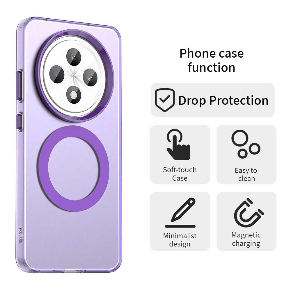 Coque MagSafe pour Oppo Reno12 FS 5G / Reno12 FS 4G / Reno12 F 4G / Reno12 F, Techsuit, CandyCase, Violet