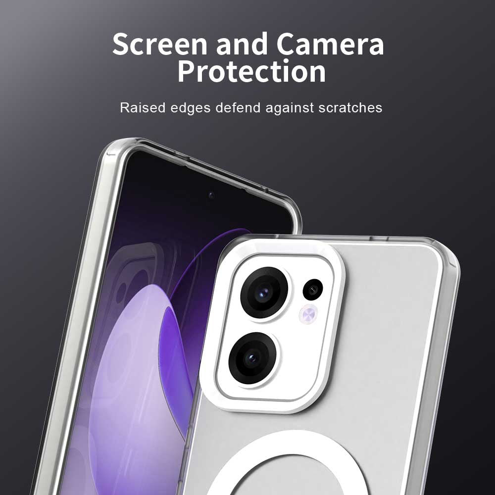 Coque MagSafe pour Oppo Reno13 FS 5G / Reno13 F 4G / Reno13 F, Techsuit, CandyCase, Blanche