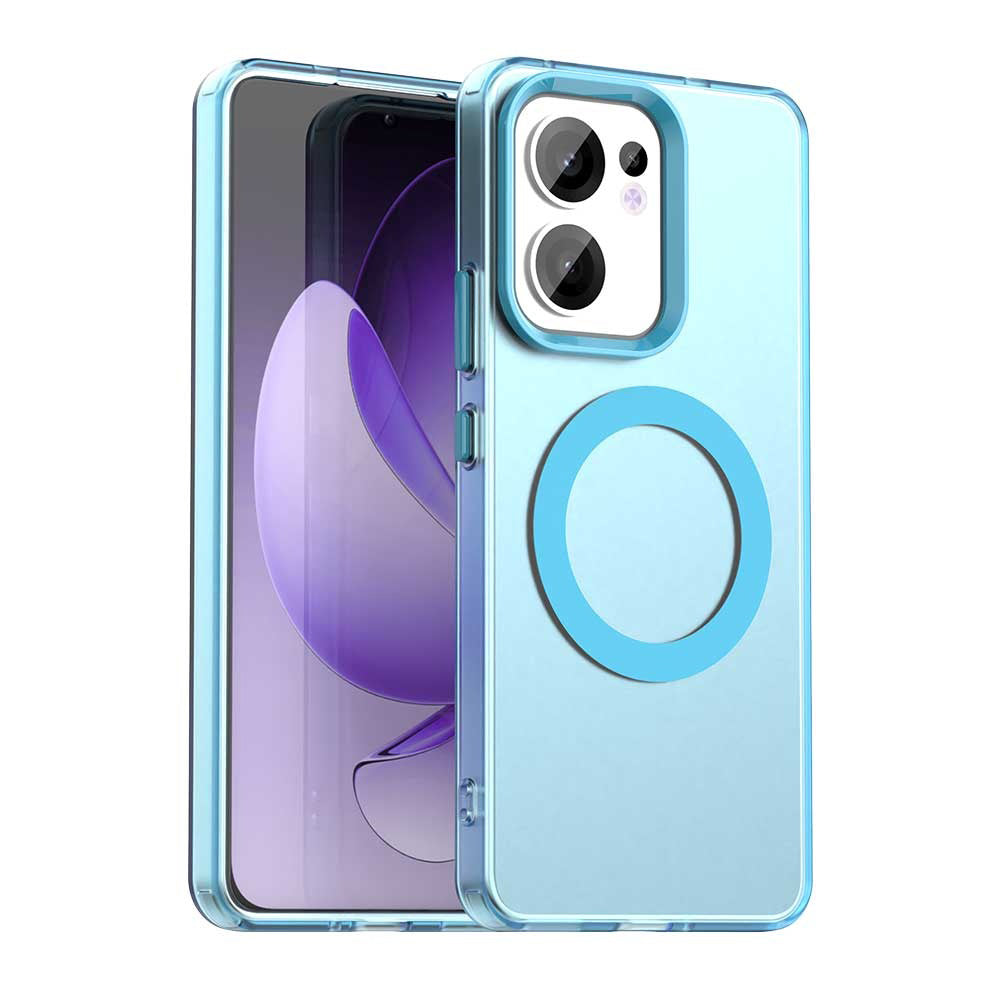 Coque MagSafe pour Oppo Reno13 FS 5G / Reno13 F 4G / Reno13 F, Techsuit, CandyCase, Bleue
