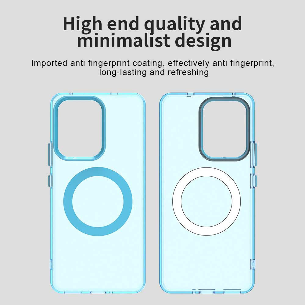 Coque MagSafe pour Oppo Reno13 FS 5G / Reno13 F 4G / Reno13 F, Techsuit, CandyCase, Bleue