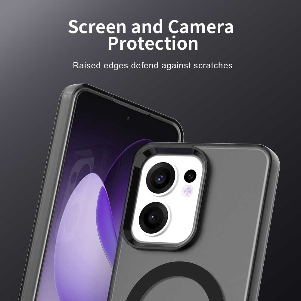 Coque MagSafe pour Oppo Reno13 FS 5G / Reno13 F 4G / Reno13 F, Techsuit, CandyCase, Noire