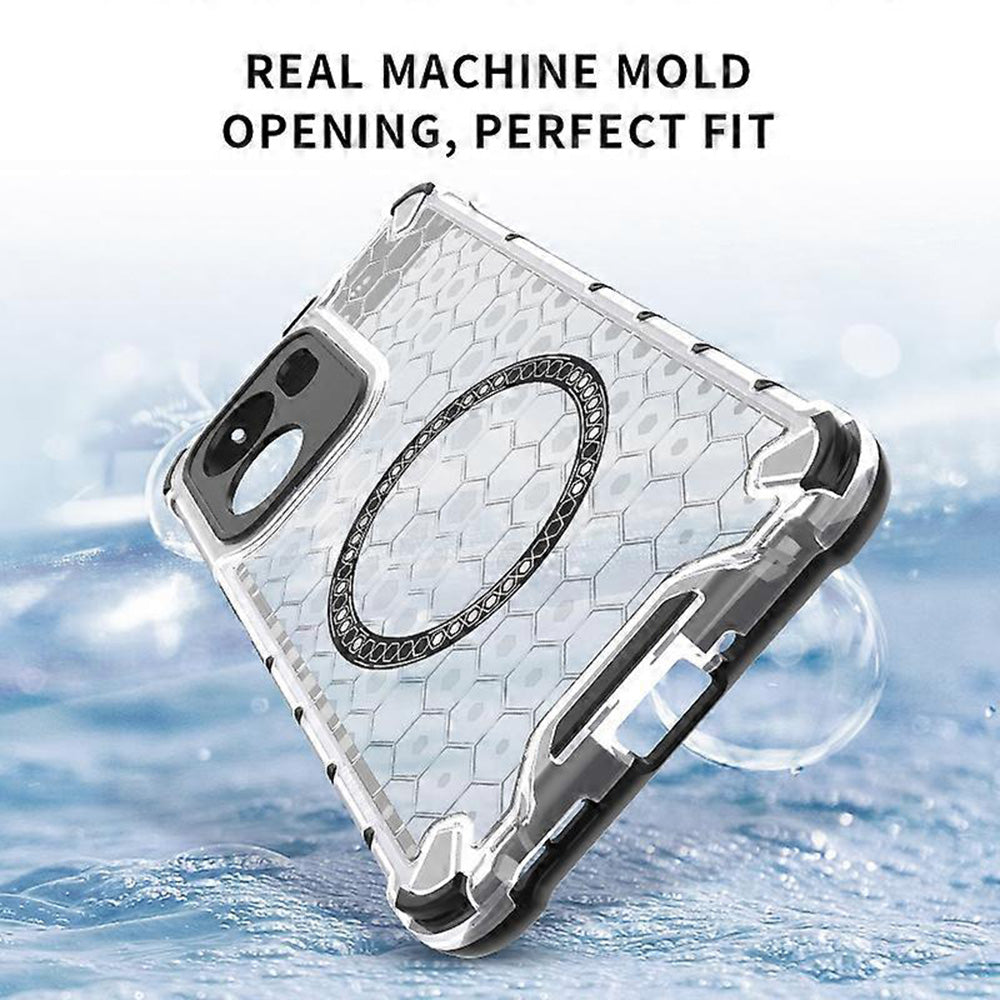Coque MagSafe pour Oppo Reno13 FS 5G / Reno13 F 4G / Reno13 F, Techsuit, HoneyComb Shield, Noire