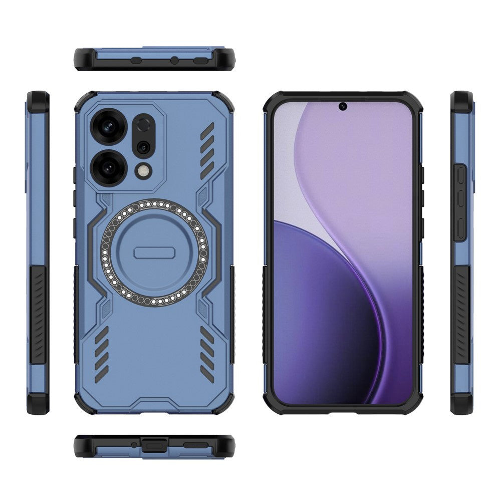 Coque MagSafe pour Oppo Reno14, Techsuit, ArmorMag, Bleue