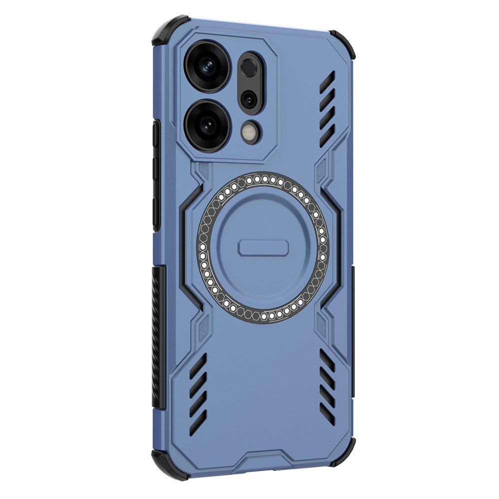 Coque MagSafe pour Oppo Reno14, Techsuit, ArmorMag, Bleue