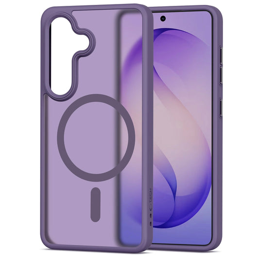 Coque MagSafe pour Samsung Galaxy S26 S942, Tech-Protect, Magmat, Violet Mat