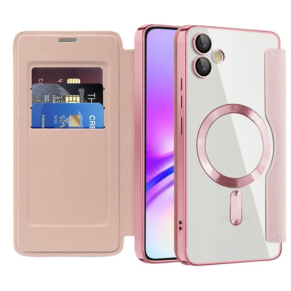 Coque MagSafe pour Samsung Galaxy A05 A055, Techsuit, SmartMag Book, Rose