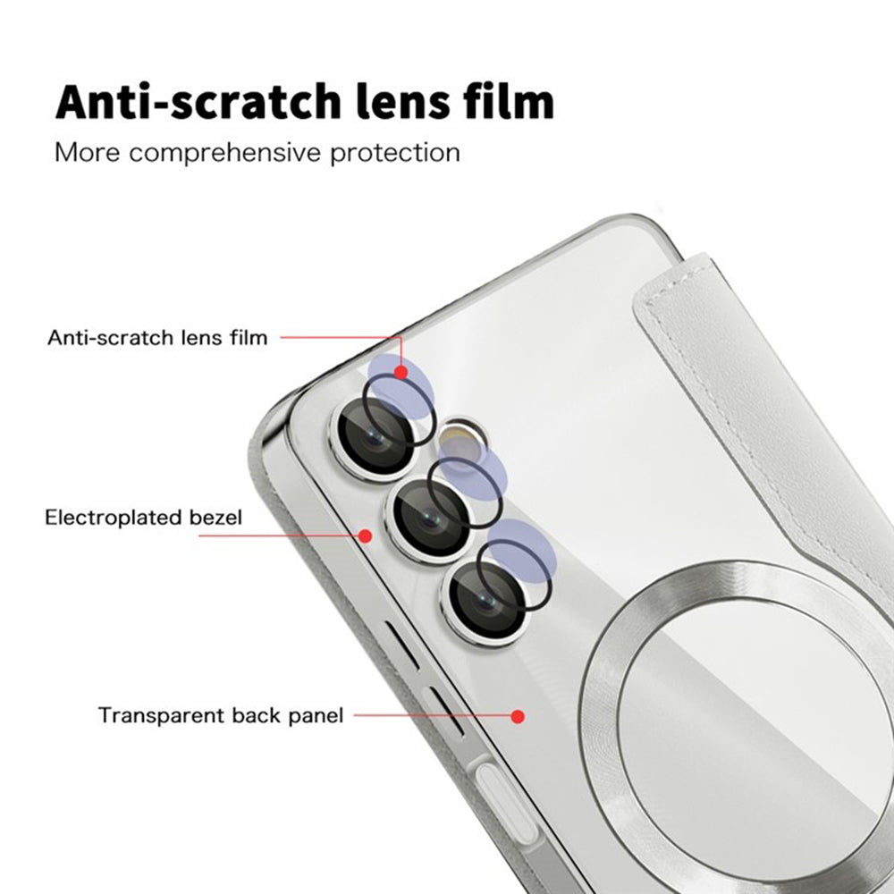 Coque MagSafe pour Samsung Galaxy A05s A057, Techsuit, SmartMag Book, Gris