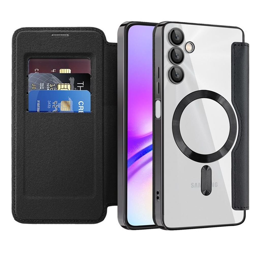 Coque MagSafe pour Samsung Galaxy A05s A057, Techsuit, SmartMag Book, Noire