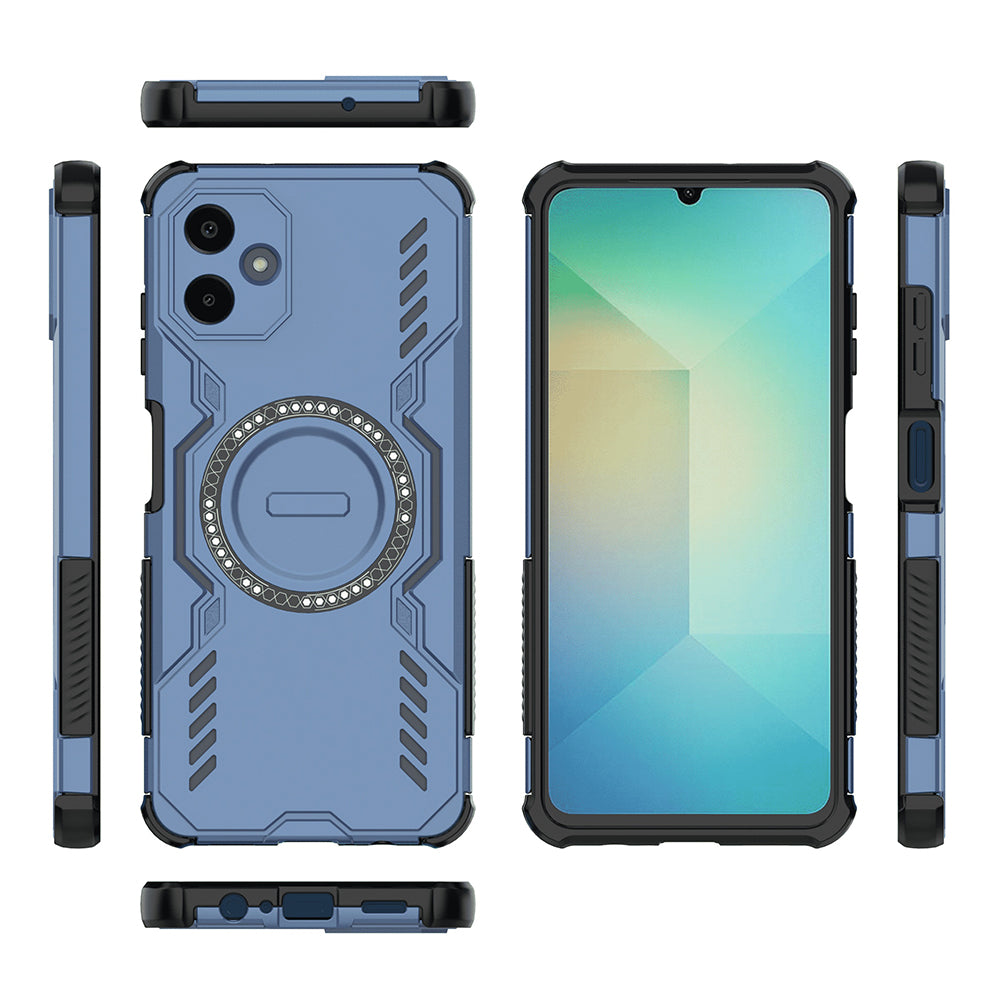 Coque MagSafe pour Samsung Galaxy A06 A065, Techsuit, ArmorMag, Bleue