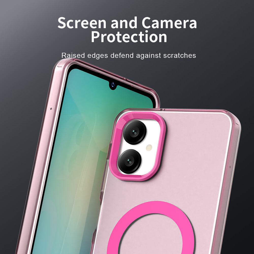Coque MagSafe pour Samsung Galaxy A06 A065, Techsuit, CandyCase, Rose