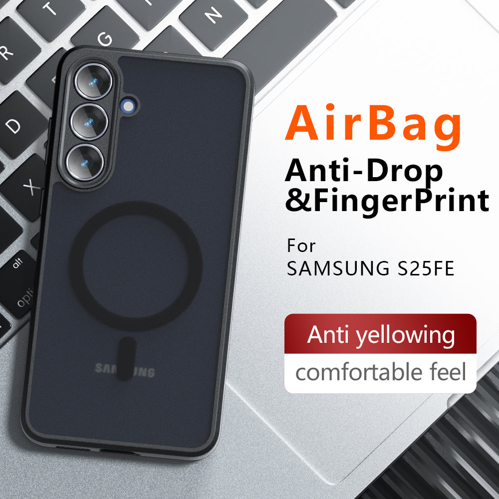 MagSafe Hülle für Samsung Galaxy A07 4G A075, Techsuit, PureFrost, Satinschwarz